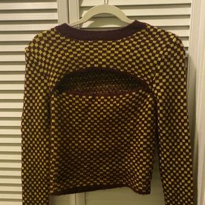 Multi check colored (brown and neon) sweater from Zara